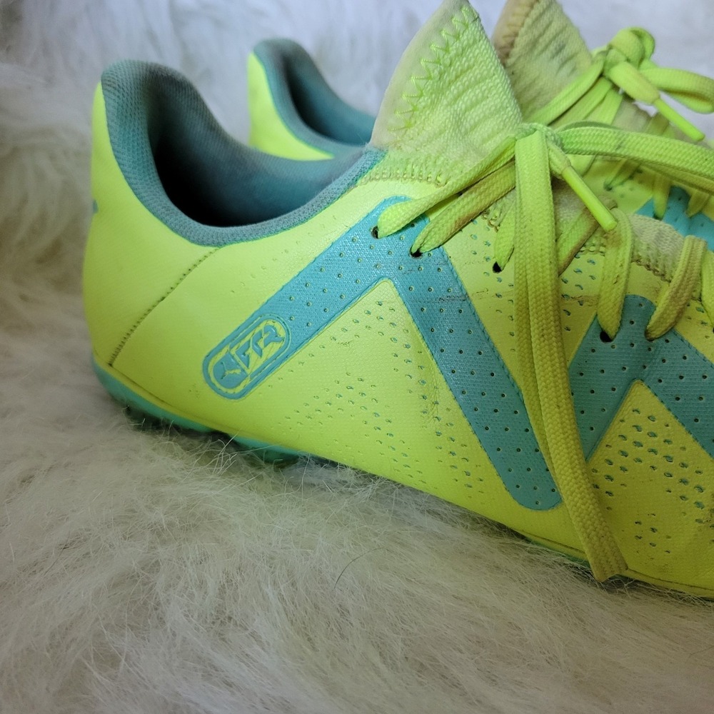 Puma Future Play FG/AG 107187-03 Mens 5 Yellow Teal Football Boot Soccer Cleats - Picture 8 of 14